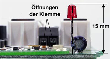 Bild 3: Einbau der LED D 1 Bild 3: Einbau der LED D 1