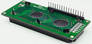Bild 5: LCD-Modul mit angelöteter 16-poliger Stiftleiste Bild 5: LCD-Modul mit angelöteter 16-poliger Stiftleiste