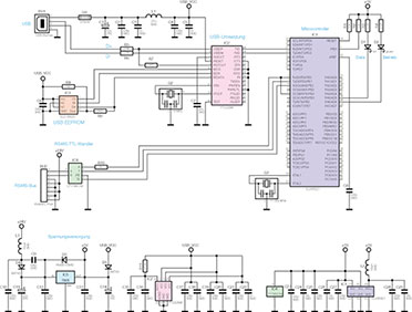 Bild 4: Die Schaltung des Interfaces HS485 PCI Bild 4: Die Schaltung des Interfaces HS485 PCI