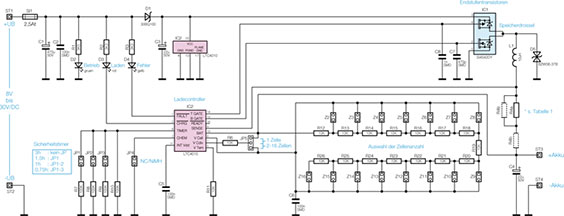 Bild 1: Schaltung des Lademoduls LM 16 Bild 1: Schaltung des Lademoduls LM 16