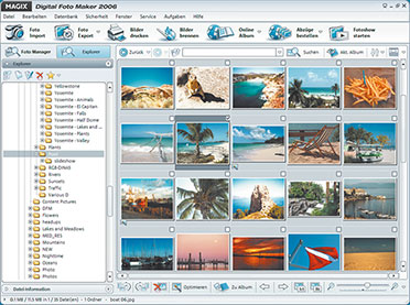 Bild 13: Sortiert und katalogisiert jeden Datenbestand – Digital Foto Maker 2006. Screenshot: MAGIX Bild 13: Sortiert und katalogisiert jeden Datenbestand – Digital Foto Maker 2006. Screenshot: MAGIX