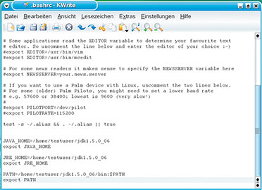 Bild 5: Die Systemvariablen werden an die Installation angepasst. Bild 5: Die Systemvariablen werden an die Installation angepasst.