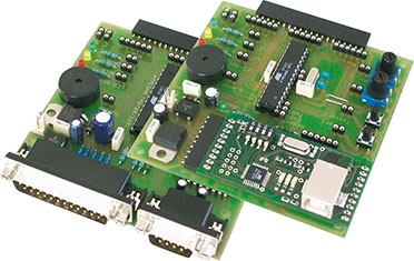 Bild 2: Das myAVR-Board ist als Seriell-/Parallelport- Version und mit USB-Schnittstelle erhältlich. Bild 2: Das myAVR-Board ist als Seriell-/Parallelport- Version und mit USB-Schnittstelle erhältlich.