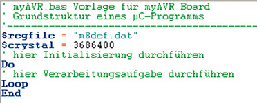 Bild 56: Die Grundstruktur eines BASCOM-Programms Bild 56: Die Grundstruktur eines BASCOM-Programms