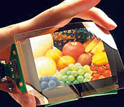 Bild 16: OLED-Displays auf flexiblen Kunststoff- oder Metallsubstraten ermöglichen gekrümmte oder formangepasste Bildschirme. (Quelle: Pioneer) Bild 16: OLED-Displays auf flexiblen Kunststoff- oder Metallsubstraten ermöglichen gekrümmte oder formangepasste Bildschirme. (Quelle: Pioneer)