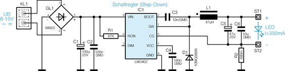 Bild 3: Schaltbild des LED12 AC Bild 3: Schaltbild des LED12 AC