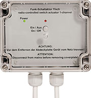 Funk-Schaltaktor 1fach, Aufputzmontage Funk-Schaltaktor 1fach, Aufputzmontage