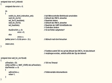 Bild 5: Quellcode zur Initialisierung des STI 100 Bild 5: Quellcode zur Initialisierung des STI 100