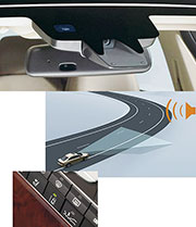 Bild 3: Werkssysteme in Pkw sind völlig unauffällig in einer Einheit von Rückspiegel, Blendsensor und Regensensor untergebracht. Das System kann bei Bedarf abgeschaltet werden. (Bild: Volvo) Bild 3: Werkssysteme in Pkw sind völlig unauffällig in einer Einheit von Rückspiegel, Blendsensor und Regensensor untergebracht. Das System kann bei Bedarf abgeschaltet werden. (Bild: Volvo)