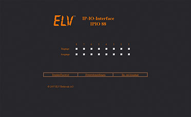 Bild 2: Die Startseite des IP-I/O-Interfaces