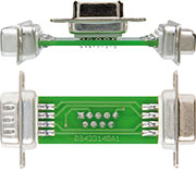 Bild 9: Seitliche Ansicht des fertig zusammengelöteten Adaptersteckers des SDU-1-Adapters Bild 9: Seitliche Ansicht des fertig zusammengelöteten Adaptersteckers des SDU-1-Adapters