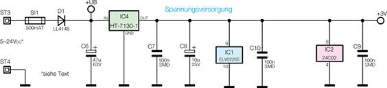 Bild 6: Spannungsversorgung des FS20-Universal-Empfängers Bild 6: Spannungsversorgung des FS20-Universal-Empfängers