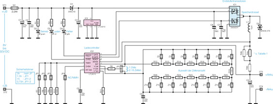Bild 1: Schaltung des Lademoduls LM 16