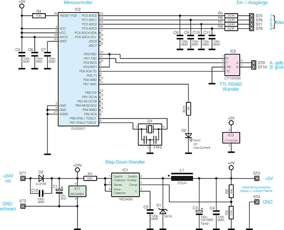 Bild 1: Das Schaltbild des I/O-Moduls