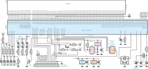 Bild 1: Die Schaltung der Displayeinheit