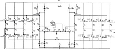 Bild 5: Rekonstruktion einer Pass-X100-Endstufe als PSpice-Simulation