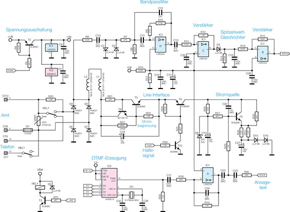 Bild 3: Analogteil des Alarmwählers AW 50