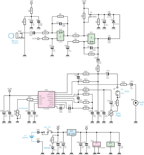 Bild 1: Schaltbild der Echo-Schaltung
