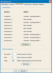 Bild 7: Untermenü „Interfacestatus“ im Kontrollzentrum