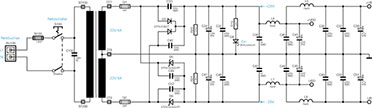 Bild 8: Die Schaltung des Netzteils vom DA 150