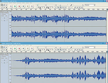 Bild 14: Audacity ist ein Multitalent, das nahezu den Ansprüchen von Profis für Schnitt und Bearbeitung von Audio-Files genügt.