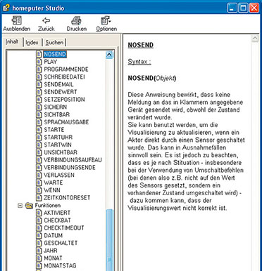 Bild 17: Die Anweisungen und Funktionen der Makro-Skriptsprache sind in der Online-Hilfe gut erklärt.