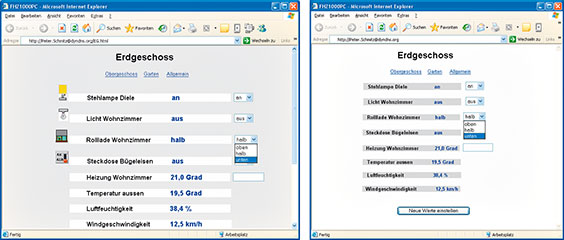 Bild 20: … und den eigentlichen Web-Server, der aus dem Entwurf eine individuelle HTML-Datei generiert. ordnet werden, dort erscheint die