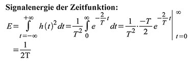 Gleichung 45 – Signalenergie der Zeitfunktion