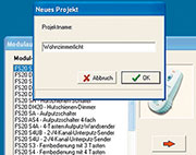 Bild 4: Projektname eines neuen Projektes Bild 4: Projektname eines neuen Projektes