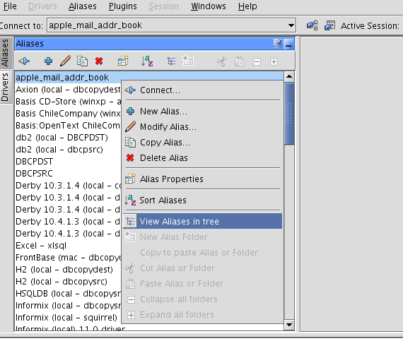 Alias Properties Dialog